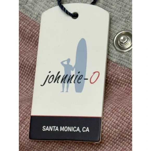NWT Johnnie-O Whaling Snap Henley Malibu Red Salmon Cotton Blend Pullover 2XL